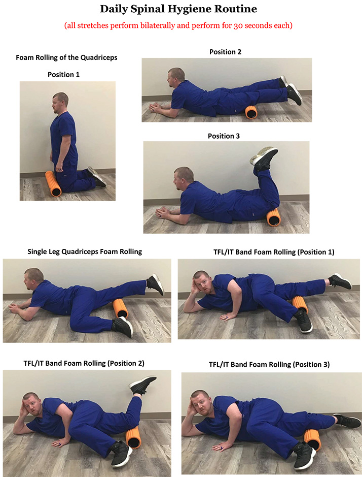 Chiropractor Danville VA Timothy Lovelace Performing Foam Rolling Stretches